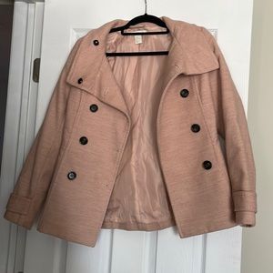 H&M pink pea coat